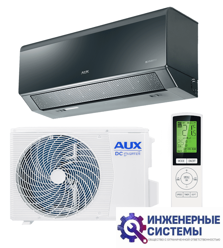 AUX ASW-H12A4/CС-R2DI/AS-H12A4/CС-R2DI Black Art Progressive Inverter кондиционер 3,5 кВт