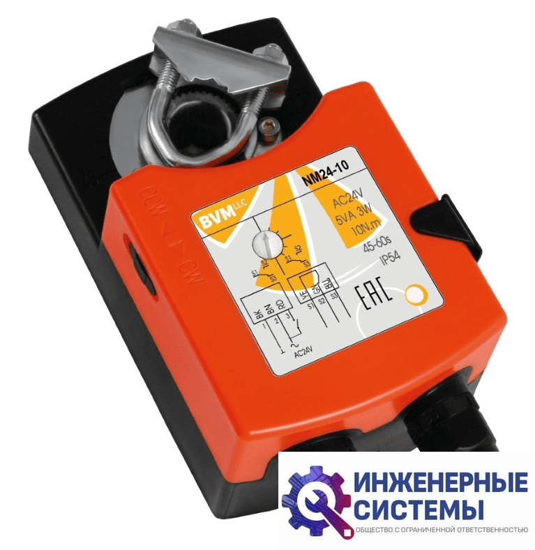 BVM NM24-10 (24В, 10 Нм) электропривод