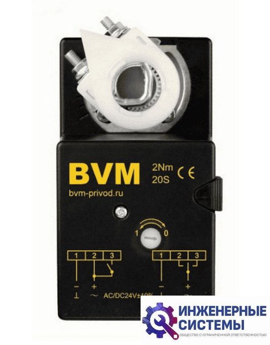 BVM TM24-2 (24В, 2 Нм) электропривод
