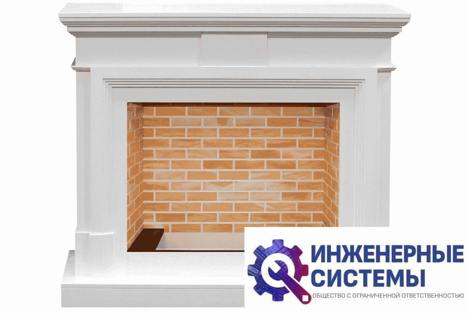 Dimplex Coventry Белый/Кирпич портал для камина