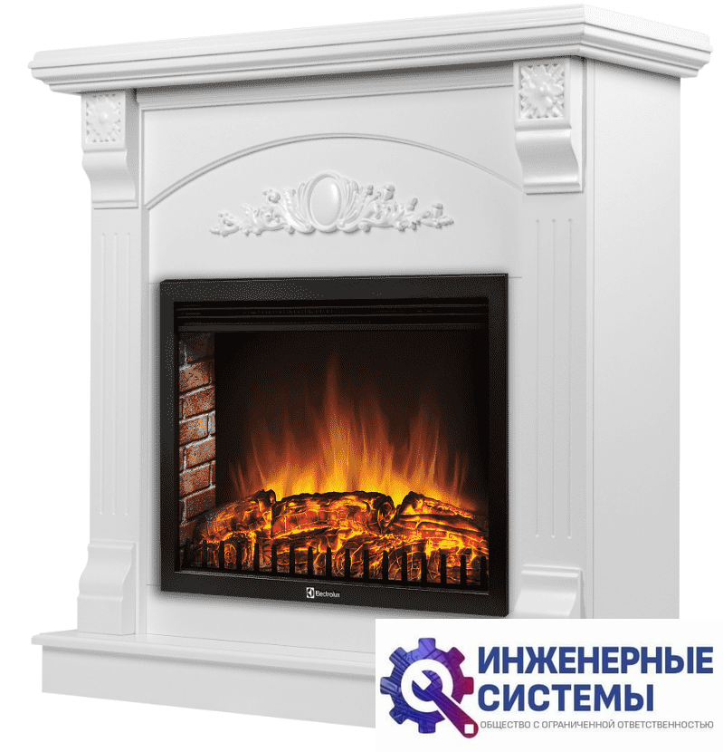 Firelight Barocco 25 белый портал для камина