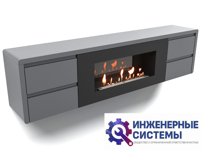 Firelight BFP/P-1700 lux графит тумба с биокамином