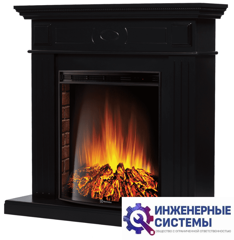 Firelight Bianco 25 черная эмаль портал для камина