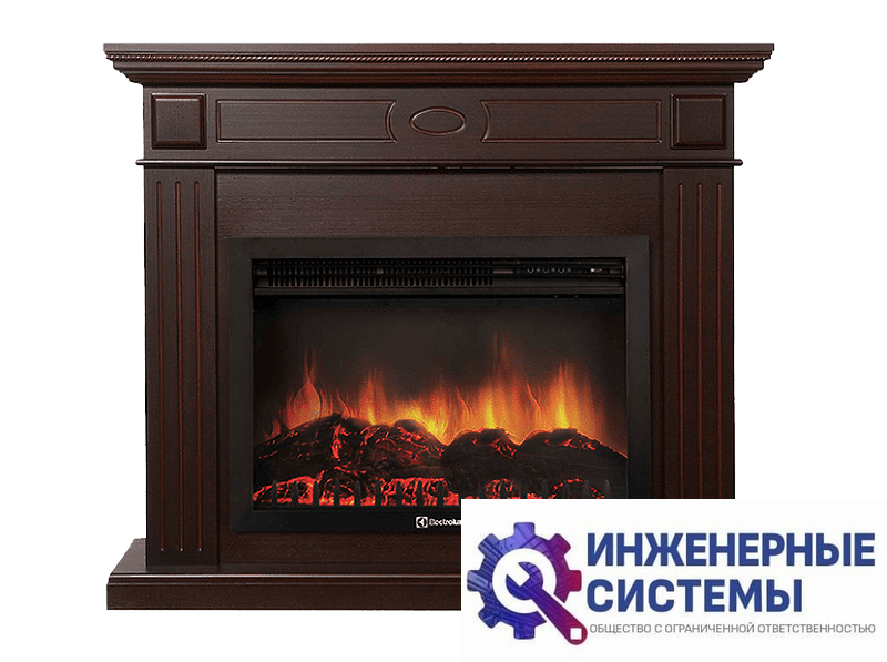 Firelight Bianco 25 портал для камина шпон темный дуб