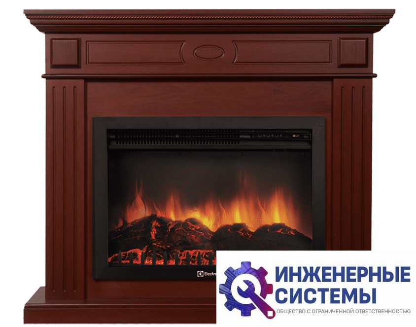 Firelight Bianco 30 шпон Красное Дерево портал для камина