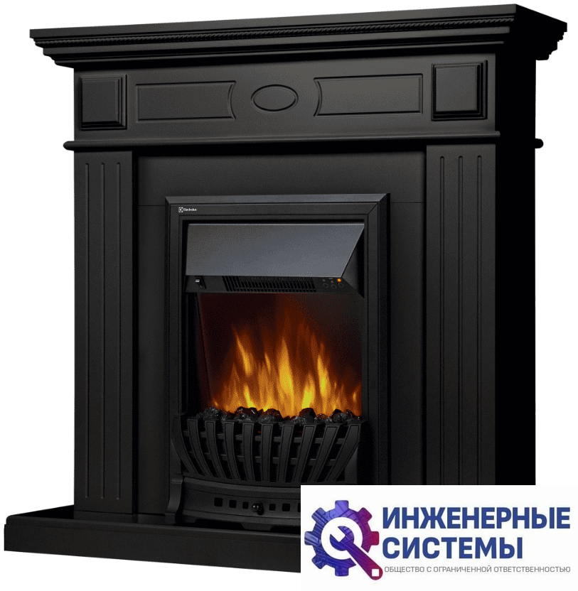 Firelight Bianco Classic черная эмаль портал для камина