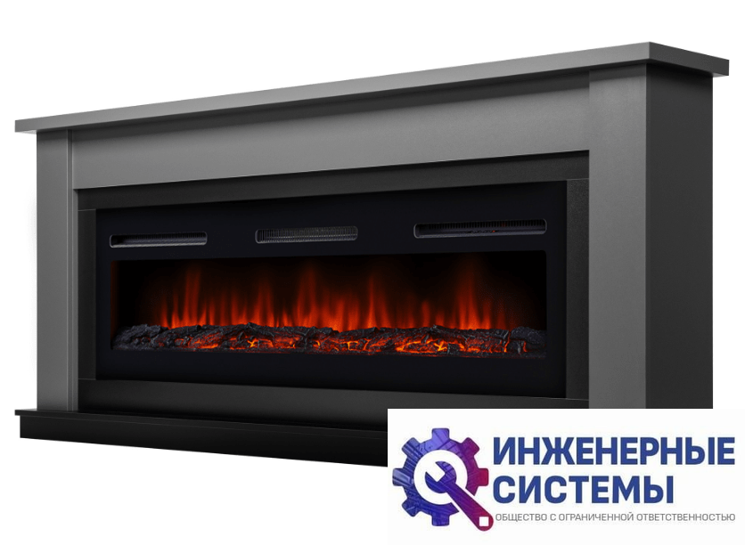 Firelight Canto Long графит, черный портал для камина