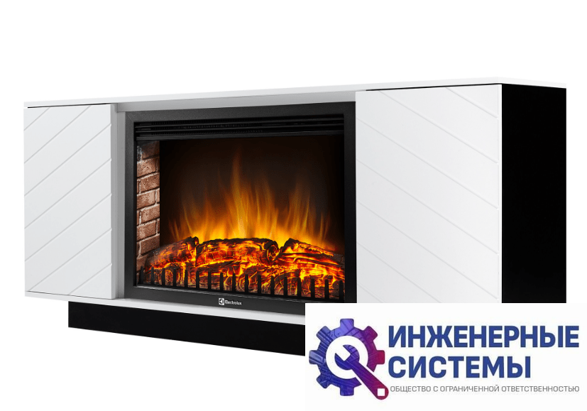 Firelight Como 30 белый, черный портал для камина