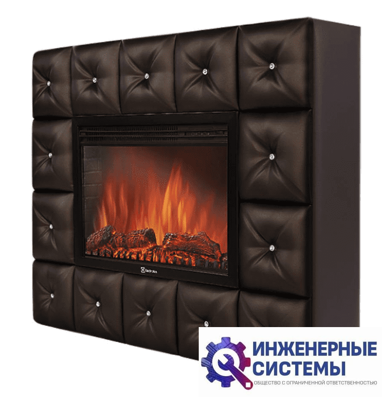 Firelight Crystal 30 тёмная экокожа портал для камина