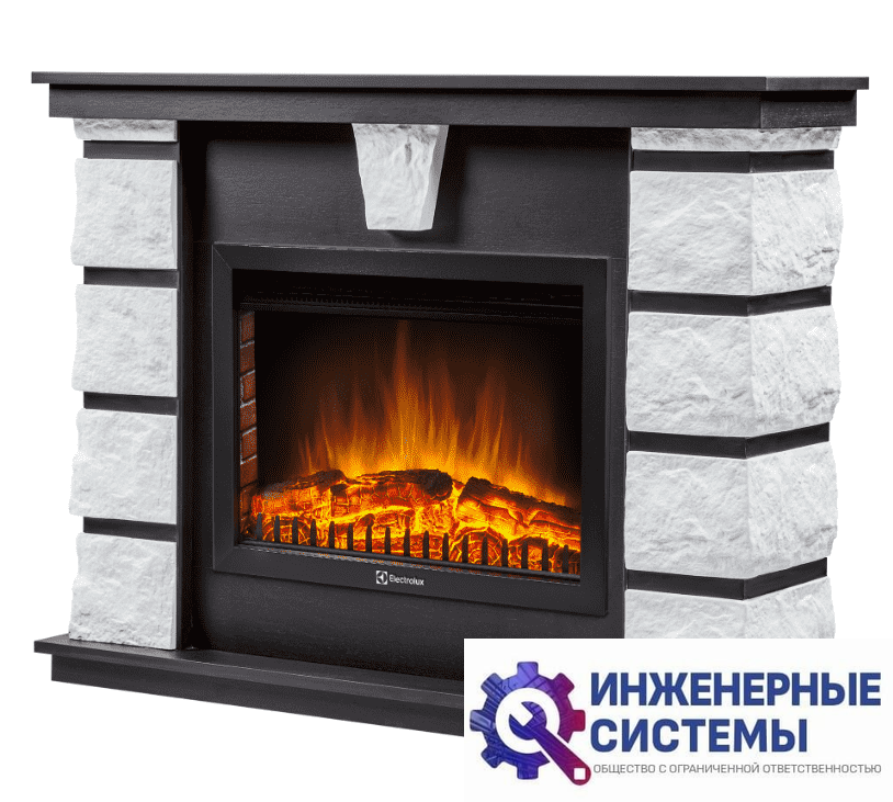 Firelight Excalibur 25 камень белый, шпон венге портал для камина
