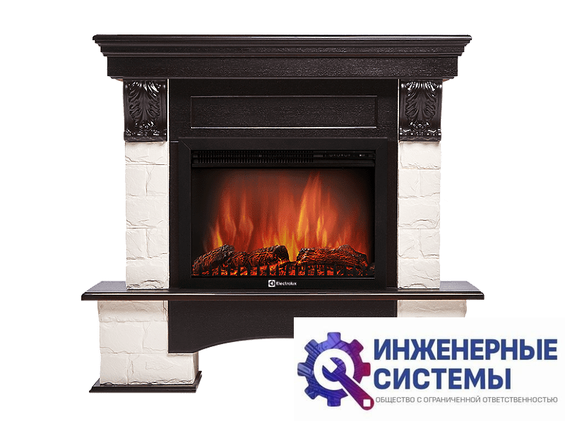 Firelight Forte 25S портал для камина камень белый, шпон венге