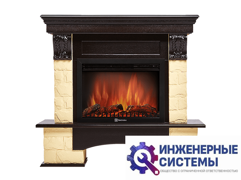 Firelight Forte 25S портал для камина камень бежевый, шпон венге