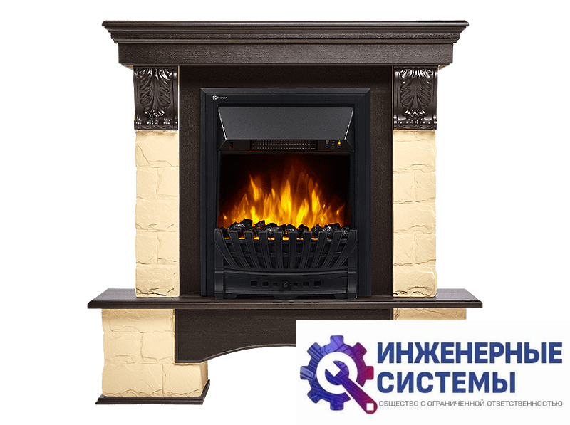 Firelight Forte Classic портал для камина камень бежевый, шпон венге