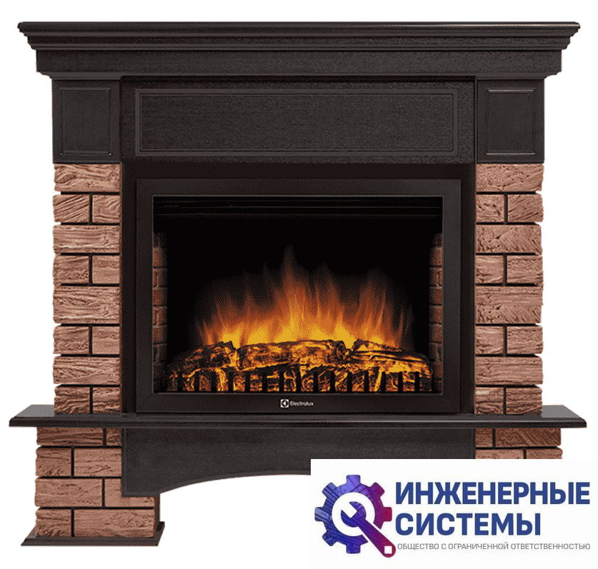 Firelight Forte Wood 25 камень темный, шпон венге портал для камина