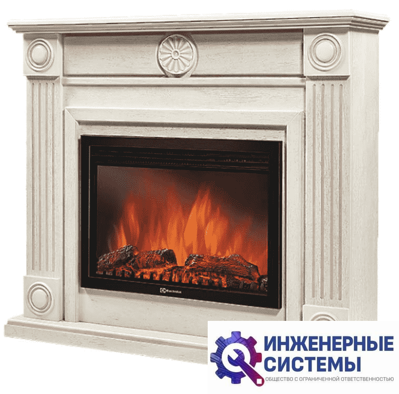 Firelight Frame 25 шпон белёный дуб портал для камина