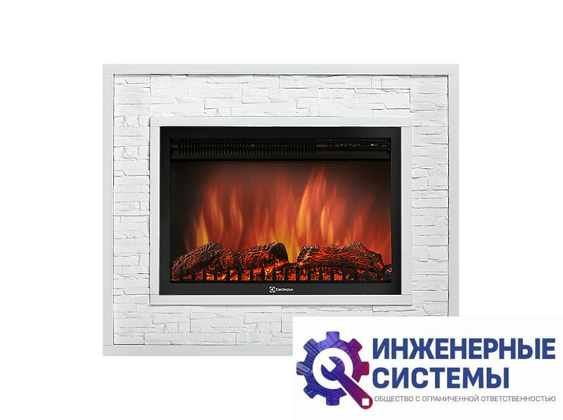 Firelight Loft 30 портал для камина камень белый, белая эмаль