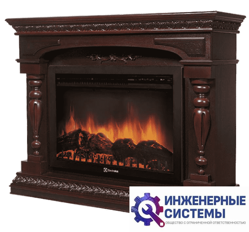 Firelight Perfetto R 30 шпон темный дуб портал для камина