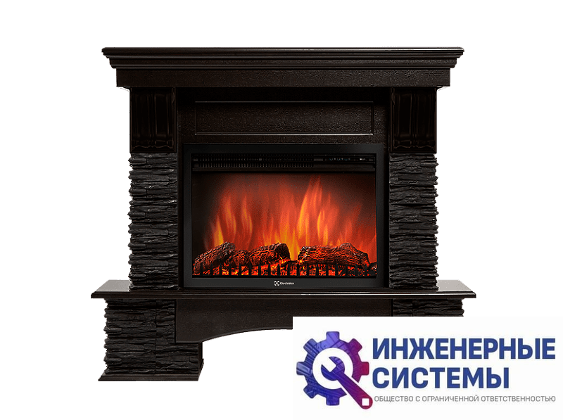 Firelight Pietra Nuovo 25 портал для камина камень сланец чёрный, шпон венге