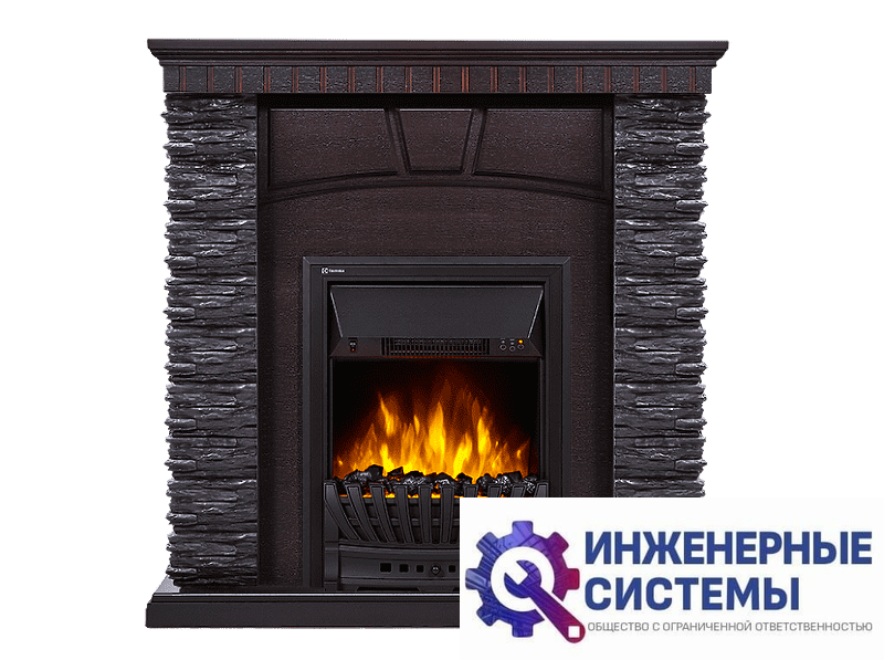 Firelight Porto Classic портал для камина камень черный, шпон венге