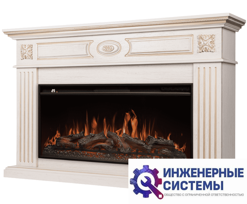 Firelight Siena 42/40/36, слоновая кость с золотой патиной портал для камина