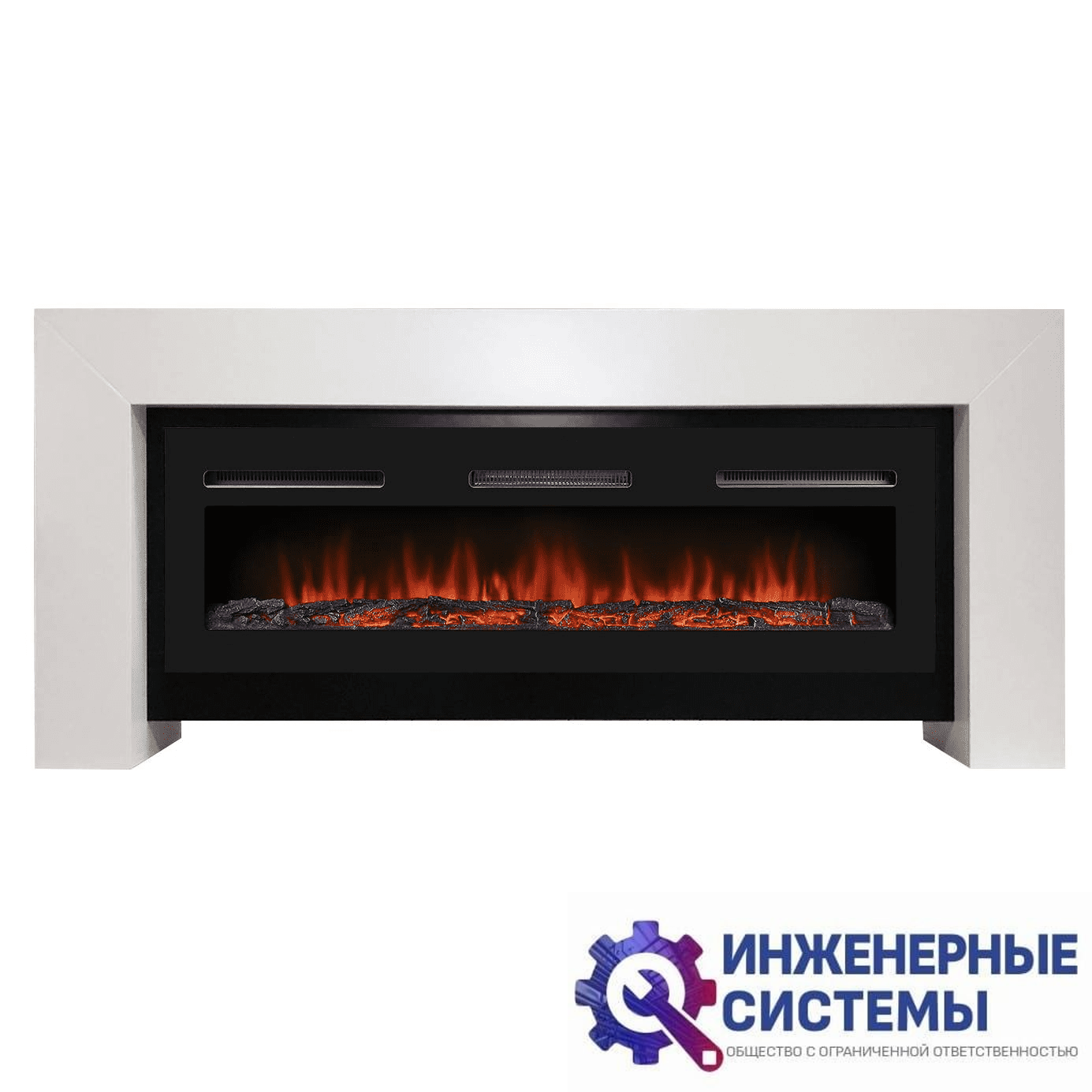 Firelight Suprema Long портал для камина белый, черный