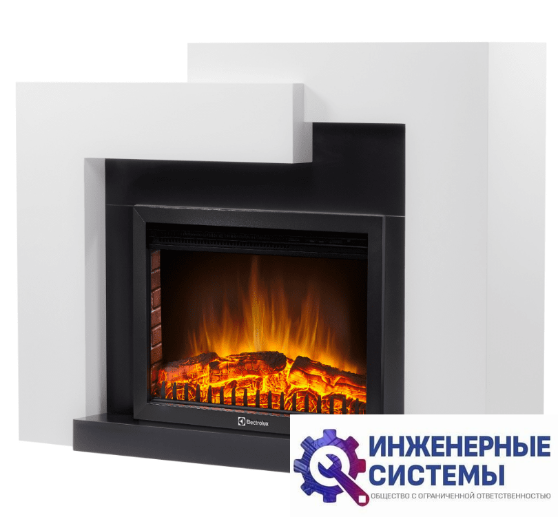 Firelight Tetris 25 белый, серый портал для камина