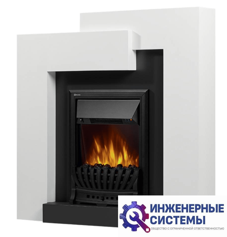 Firelight Top Classic серый, белый портал для камина