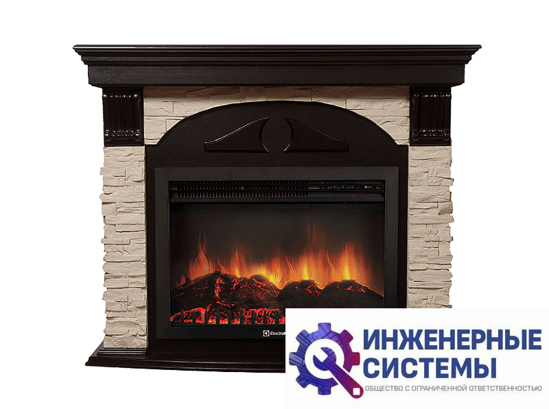 Firelight Torre 25S портал для камина камень слоновая кость, шпон венге