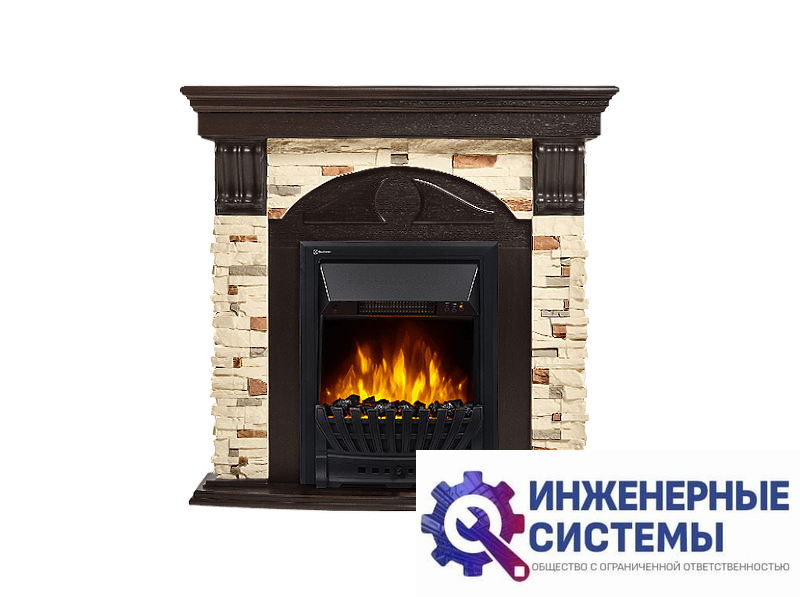 Firelight Torre Classic портал для камина камень сланец натуральный, шпон венге