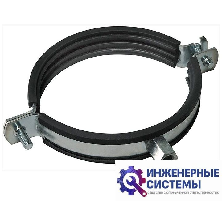 Хомут для воздуховода с резиновым профилем Ф800