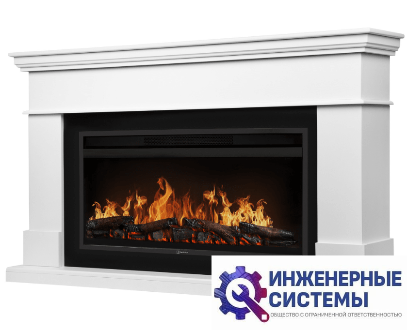 Каминокомплект: Очаг Electrolux EFP/P-4220LS, портал California 42/40/36, белый