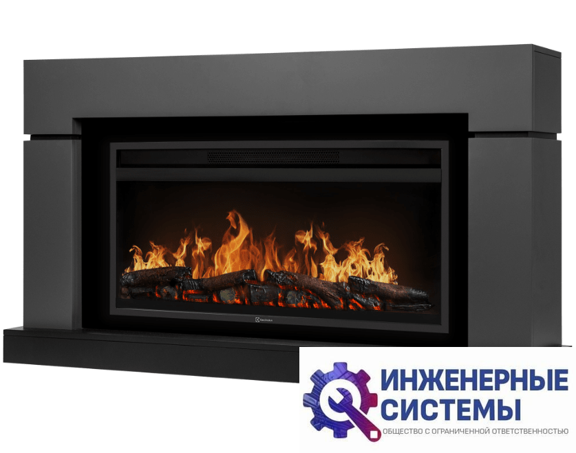 Каминокомплект: Очаг Electrolux EFP/P-4220LS, портал Lindos 42/40/36, графит