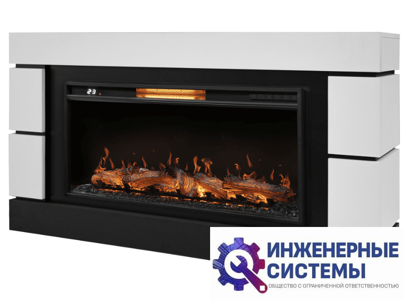 Каминокомплект: Очаг Electrolux EFP/P-4220LS, портал Moderno 42/40/36, белый, р/в