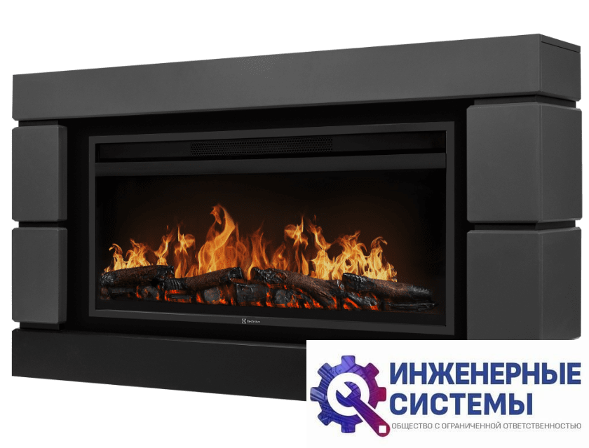 Каминокомплект: Очаг Electrolux EFP/P-4220LS, портал Moderno 42/40/36, графит