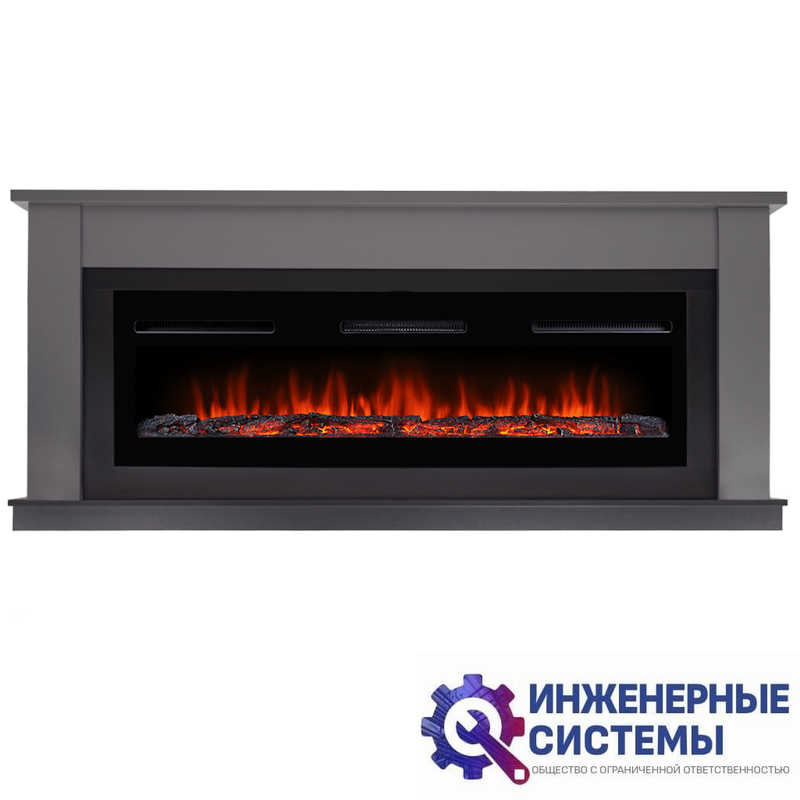 Каминокомплект: Очаг Electrolux Infinity EFP/P-1600ULS, портал Canto Long графит с черным
