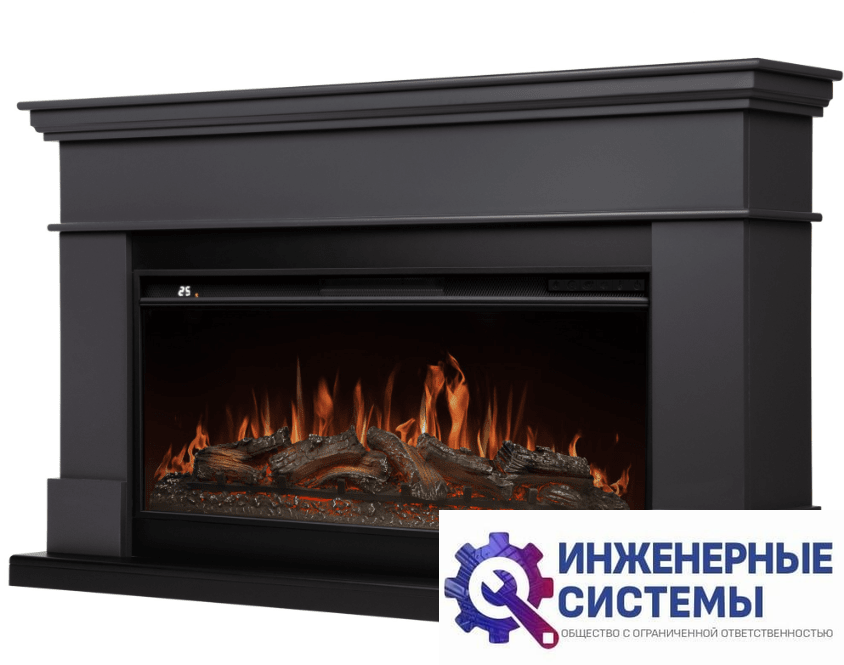 Каминокомплект: Очаг Royal Thermo Aurora RTFP/P-AR40LS, портал California 42/40/36, графит