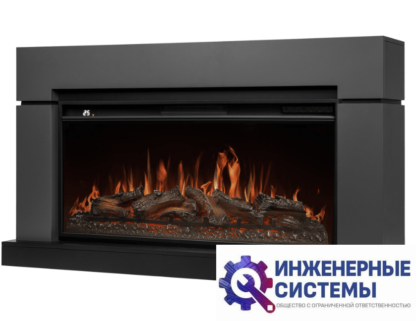 Каминокомплект: Очаг Royal Thermo Aurora RTFP/P-AR40LS, портал Lindos 42/40/36, графит