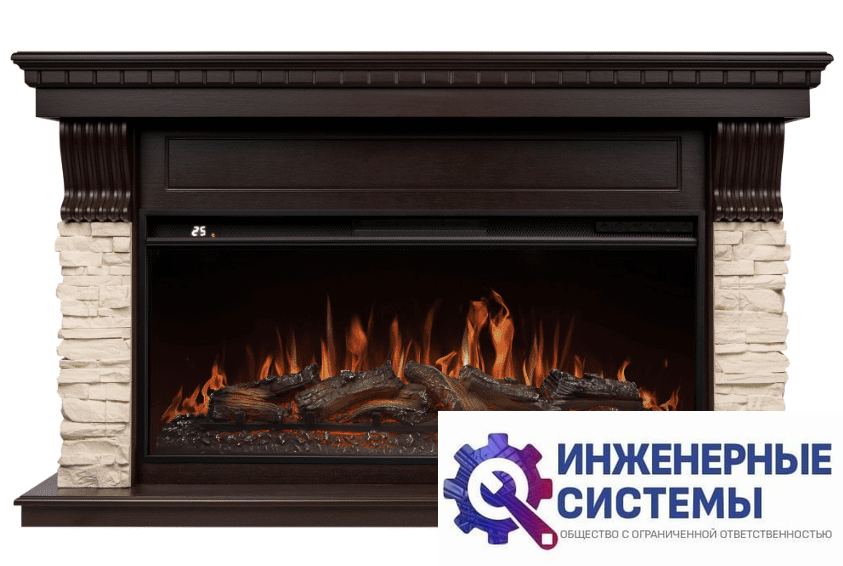 Каминокомплект: Очаг Royal Thermo Aurora RTFP/P-AR40LS, портал Michigan 42/40/36, кам. мол., шп. тем