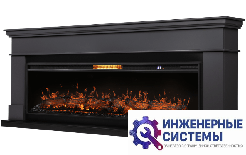 Каминокомплект: Очаг Royal Thermo Aurora RTFP/P-AR60LS, портал California 60 G, графит