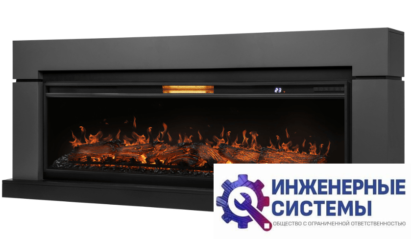 Каминокомплект: Очаг Royal Thermo Aurora RTFP/P-AR60LS, портал Lindos 60 G, графит
