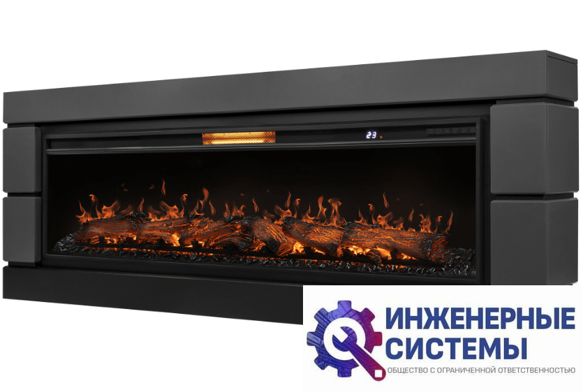 Каминокомплект: Очаг Royal Thermo Aurora RTFP/P-AR60LS, портал Moderno 60, графит