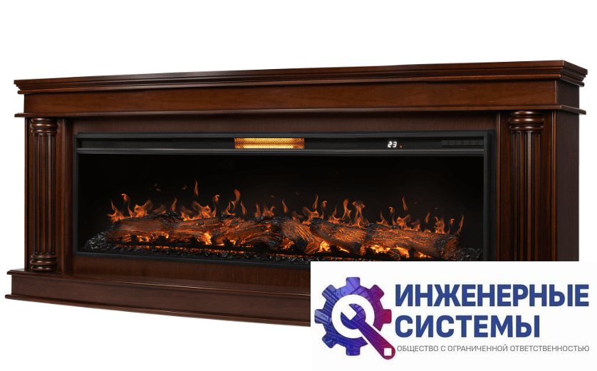 Каминокомплект: Очаг Royal Thermo Aurora RTFP/P-AR60LS, портал Olympia 60 CO, канадский дуб