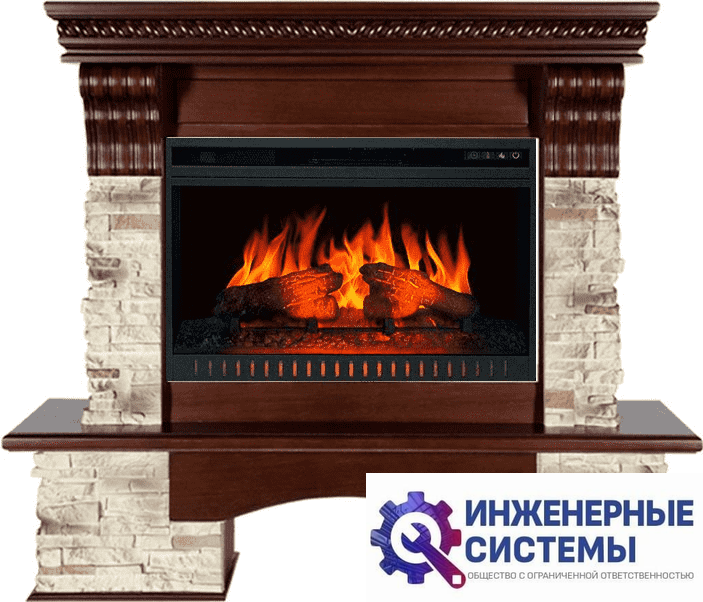 Каминокомплект Royal Flame Aberdeen Темный дуб с очагом Vision 26 EF LED FX