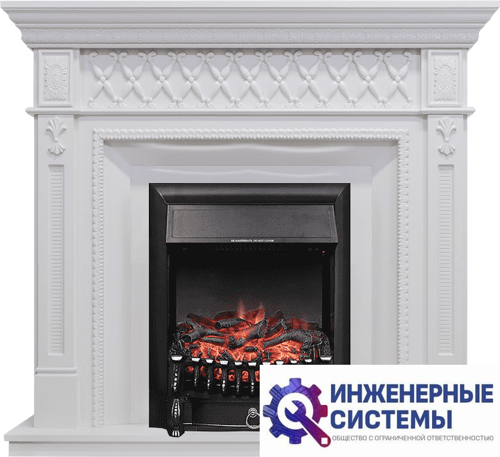 Каминокомплект Royal Flame Alexandria Белый дуб с очагом Fobos FX Black