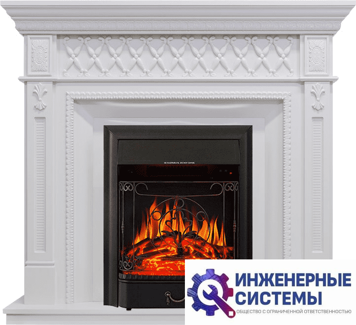 Каминокомплект Royal Flame Alexandria Белый дуб с очагом Majestic FX Black