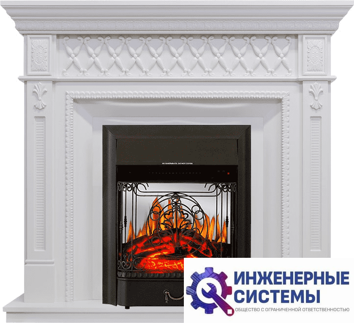Каминокомплект Royal Flame Alexandria Белый дуб с очагом Majestic FX M Black