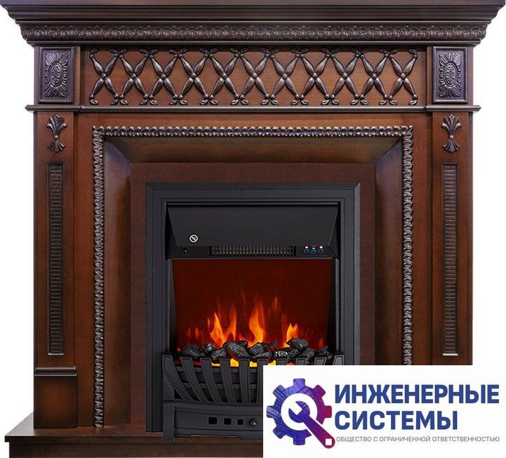 Каминокомплект Royal Flame Alexandria махагон коричневый антик с очагом Aspen Black