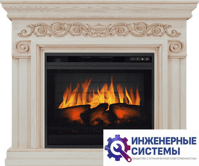 Каминокомплект Royal Flame Athena Слоновая кость с патиной с очагом Vision 23 EF LED 3D FX