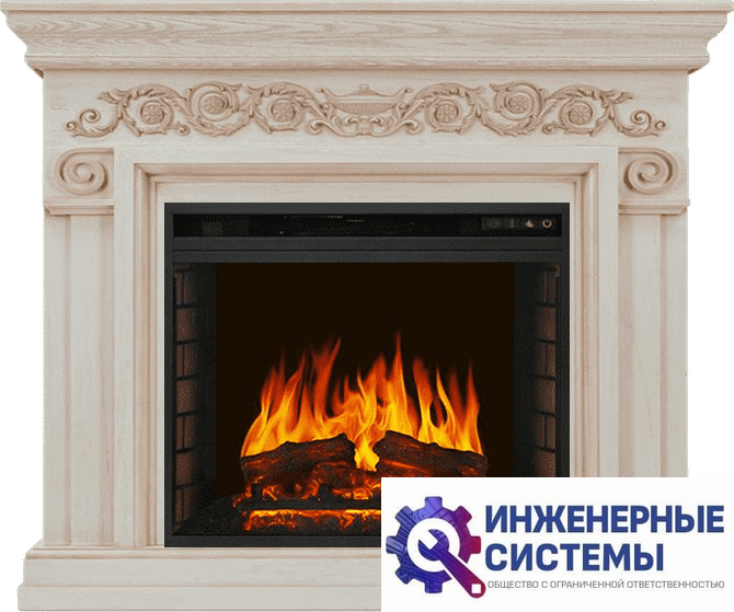 Каминокомплект Royal Flame Athena Слоновая кость с патиной с очагом Vision 23 EF LED FX