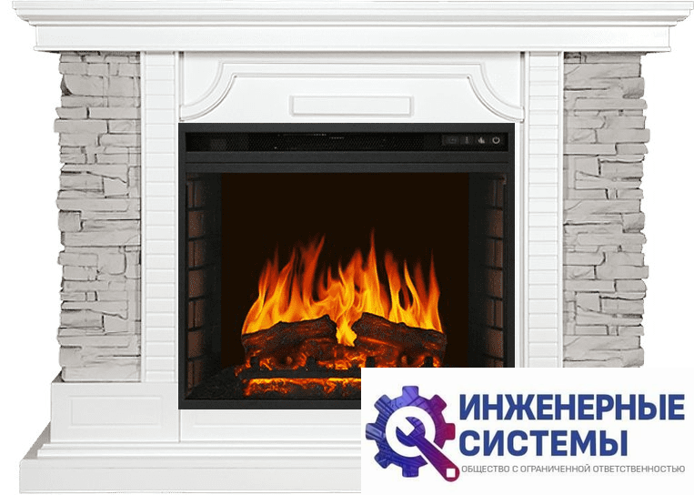 Каминокомплект Royal Flame Avignon Белый/Сланец серый с очагом Vision 23 EF LED FX
